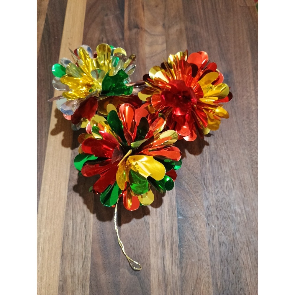 Atomic Foil Pom Balls Christmas Tree Ornaments Green Gold Red 3 Aluminum‎